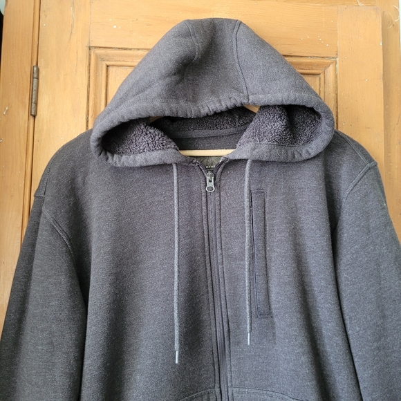 BC Clothing Sherpa Lined Full Zip Hoodie Charcoal Grey Men's Medium - Picture 2 of 14